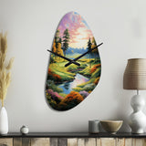 Golf Enchanted Greens - Asymmetric Metal Wall Clock