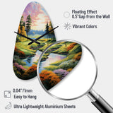 Golf Enchanted Greens - Asymmetric Metal Wall Clock