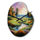 Golf Enchanted Greens - Asymmetric Metal Wall Clock