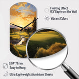 Golf Golden Hour Golf - Asymmetric Metal Wall Clock