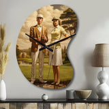 Vintage Timeless Golf - Asymmetric Metal Wall Clock