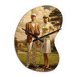 Vintage Timeless Golf - Asymmetric Metal Wall Clock