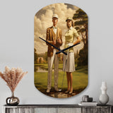 Vintage Timeless Golf - Asymmetric Metal Wall Clock