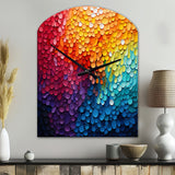 Hardedge Art Contrasting Cadence I - Asymmetric Metal Wall Clock