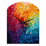 Hardedge Art Contrasting Cadence I - Asymmetric Metal Wall Clock