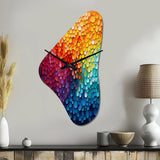 Hardedge Art Contrasting Cadence I - Asymmetric Metal Wall Clock