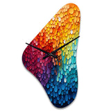 Hardedge Art Contrasting Cadence I - Asymmetric Metal Wall Clock