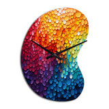 Hardedge Art Contrasting Cadence I - Asymmetric Metal Wall Clock