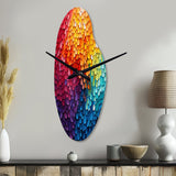 Hardedge Art Contrasting Cadence I - Asymmetric Metal Wall Clock