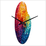 Hardedge Art Contrasting Cadence I - Asymmetric Metal Wall Clock