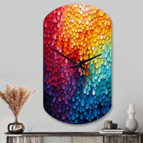 Hardedge Art Contrasting Cadence I - Asymmetric Metal Wall Clock