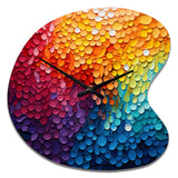 Hardedge Art Contrasting Cadence I - Asymmetric Metal Wall Clock