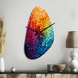 Hardedge Art Contrasting Cadence I - Asymmetric Metal Wall Clock