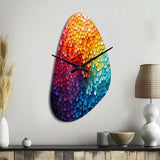 Hardedge Art Contrasting Cadence I - Asymmetric Metal Wall Clock