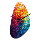 Hardedge Art Contrasting Cadence I - Asymmetric Metal Wall Clock