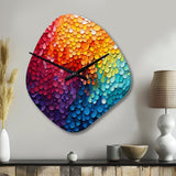 Hardedge Art Contrasting Cadence I - Asymmetric Metal Wall Clock