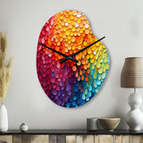 Hardedge Art Contrasting Cadence I - Asymmetric Metal Wall Clock