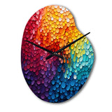 Hardedge Art Contrasting Cadence I - Asymmetric Metal Wall Clock