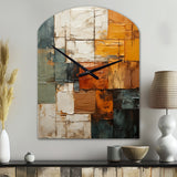 Hardedge Art Earthy Euphony I - Asymmetric Metal Wall Clock