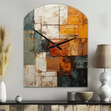 Hardedge Art Earthy Euphony I - Asymmetric Metal Wall Clock