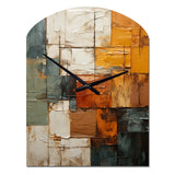 Hardedge Art Earthy Euphony I - Asymmetric Metal Wall Clock