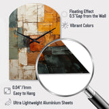 Hardedge Art Earthy Euphony I - Asymmetric Metal Wall Clock