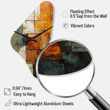 Hardedge Art Earthy Euphony I - Asymmetric Metal Wall Clock