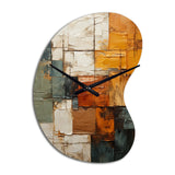 Hardedge Art Earthy Euphony I - Asymmetric Metal Wall Clock