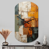 Hardedge Art Earthy Euphony I - Asymmetric Metal Wall Clock