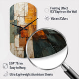 Hardedge Art Earthy Euphony I - Asymmetric Metal Wall Clock