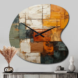 Hardedge Art Earthy Euphony I - Asymmetric Metal Wall Clock