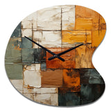 Hardedge Art Earthy Euphony I - Asymmetric Metal Wall Clock