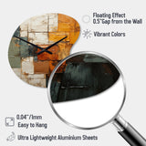 Hardedge Art Earthy Euphony I - Asymmetric Metal Wall Clock