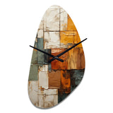 Hardedge Art Earthy Euphony I - Asymmetric Metal Wall Clock