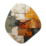 Hardedge Art Earthy Euphony I - Asymmetric Metal Wall Clock