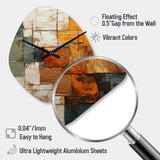 Hardedge Art Earthy Euphony I - Asymmetric Metal Wall Clock