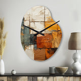 Hardedge Art Earthy Euphony I - Asymmetric Metal Wall Clock
