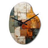 Hardedge Art Earthy Euphony I - Asymmetric Metal Wall Clock