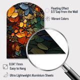 Hardedge Art Earthy Euphony III - Asymmetric Metal Wall Clock