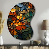 Hardedge Art Earthy Euphony III - Asymmetric Metal Wall Clock