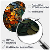 Hardedge Art Earthy Euphony III - Asymmetric Metal Wall Clock