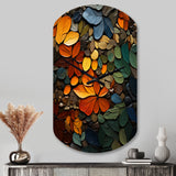Hardedge Art Earthy Euphony III - Asymmetric Metal Wall Clock