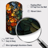 Hardedge Art Earthy Euphony III - Asymmetric Metal Wall Clock