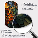 Hardedge Art Earthy Euphony III - Asymmetric Metal Wall Clock