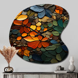 Hardedge Art Earthy Euphony III - Asymmetric Metal Wall Clock