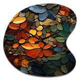Hardedge Art Earthy Euphony III - Asymmetric Metal Wall Clock