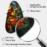 Hardedge Art Earthy Euphony III - Asymmetric Metal Wall Clock