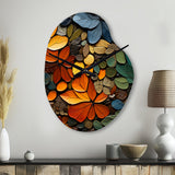 Hardedge Art Earthy Euphony III - Asymmetric Metal Wall Clock