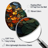 Hardedge Art Earthy Euphony III - Asymmetric Metal Wall Clock
