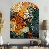 Hardedge Art Earthy Euphony VI - Asymmetric Metal Wall Clock